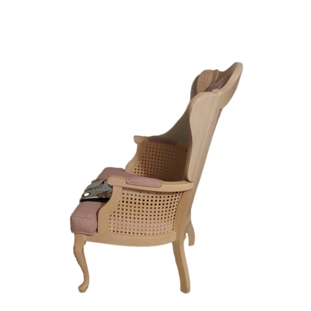 MORGANTOWN/KANE 2 PAIR OF RATTAN PINK ACCENT CHAIR - Picture 6 of 8